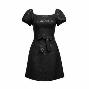 Moschino Black Textured Midi Dress Shimmer Elegant Evening Cocktail Party.  14